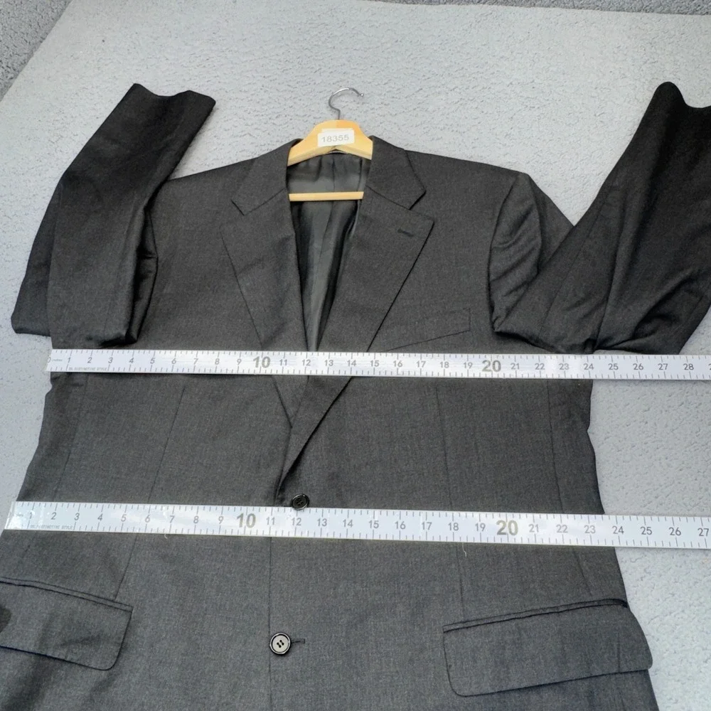 Canali‎ Blazer Mens 48L Gray Worsted Wool 2 Button Sport Coat Jacket Italy 13290